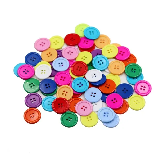 1 Inch Buttons Sewing Flatback Resin Button Pack of Classic round shaped buttons Easy to Use 100 pc