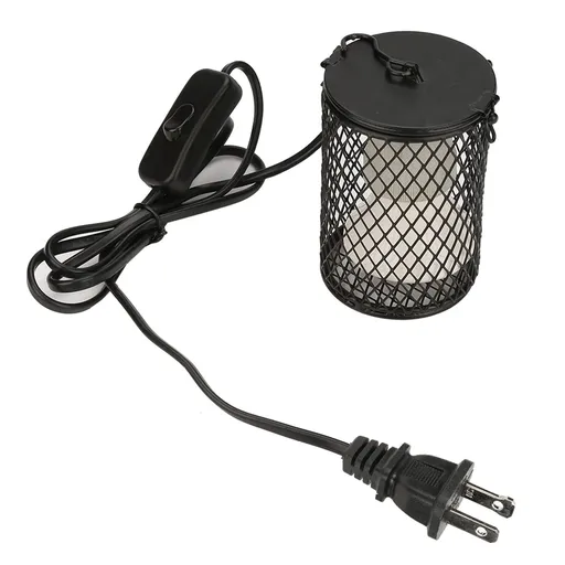 Ceramic Heat Emitter Heater Lamp Bulbs with Power Switch & anti biting Hanging Hook Design for Pet Brooder Coop Chicken Lizard