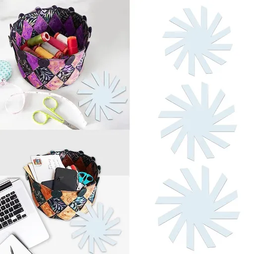 Woven Storage Basket Quilting Rulers and Templates, Spiral Storage Basket Sewing Templates, DIY Acrylic Quilting Templates for Sewing