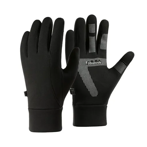 Leaper Nylon Winter Waterproof Touchscreen Moto Gloves Black (b01)