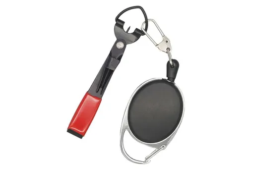 Fishing Knot Tying Tool Fast Line Clippers Tie Tippet Cutter Nipper - Red and Black