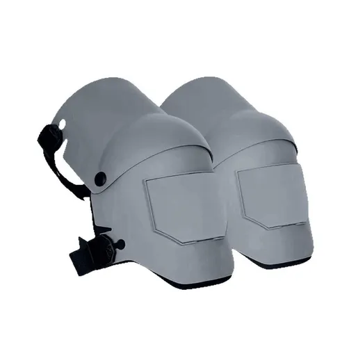 Hard Shell Work Pads with Adjustable Straps for Flooring and Gardening - Grey