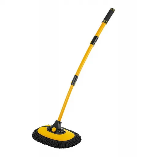 Car Cleaning Brush 15 Degree Bend Car Wash Brush Telescoping Long Handle Cleaning Mop Chenille Broom Auto Accessories (1PCS Mop)