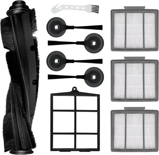 Spare Replacement Parts or Shark ION Robot AV751 AV752 AV753 S87 R85 RV850, RV850WV Vacuum Cleaner Accessory Kit Pack o 4 Side Brushes,1 Main Brush, 3 Pre-Motor ilter, 1 Cleaning Gear
