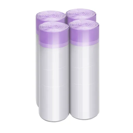 100pcs Trash Bag 13 Gallon Multipurpose Leak Proof Heavy Duty Garbage Bag with Scent for Living Room Kitchen Toilet Lavender