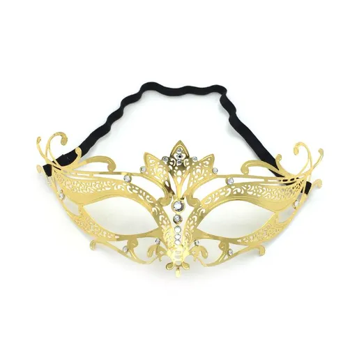 Women's Laser Cut Metal Venetian Halloween Mardi Gras Party Mask Women's Laser Cut Metal Venetian Pretty Masquerade Mask
