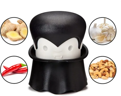 Garlic Press - Professional Garlic Crusher - Creative Multifunctional Garlic Chopper - High Quality Garlic Crusher Mincer - Works on Herbs, Ginger, Nuts, Chili Garlic Grinder - Funny Cooking Gifts Gadgets
