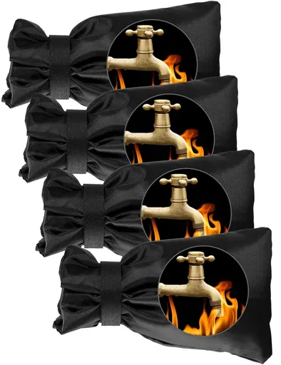 Outdoor Faucet Cover,Outside Freeze Proof Covers for Winter,4Pcs Spigot Cover,Freeze Miser,Outlet Insulation,Garden Hose Bib Cover Socks,Antifreeze Protection Water Faucet Cap