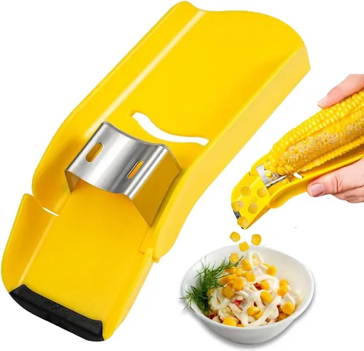 Corn Stripper - Corn Peeler - Corn Peeler - Corn Stripper - Fresh Corn Straight From the Cob - Kitchen Gadget - Household Accessories - Corn Cob Peeler - Portable Corn Cob Stripping Tool - Yellow - 1 Piece