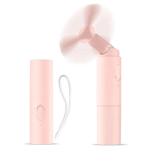 Handheld Fan Rechargeable, Mini Portable Fan Small Hand Fan, for Women Girls Men Travel Indoor Outdoor (Pink)