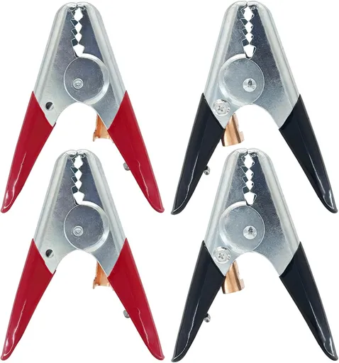 Replacement Jumper Cable Clamps, 1100A Heavy Duty Car Battery Clamp Ends for Jumper Cables, Jump Starter, Charging and Testing (2 Pairs)