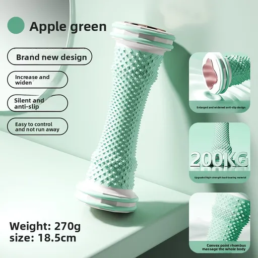 Green Foot Massage Roller for Arch Support and Plantar Fasciitis Relief Durable Fascia Massage Tool with 500 Pressure Points for Local Home Office Wellness