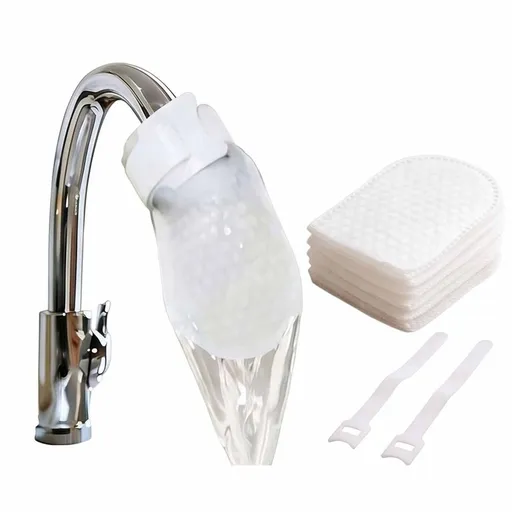 Faucet Filter, 2027 New Faucet Filter Cotton Bag, 10/20/50/100 Pack Universal Faucet Filter Bag with Sediment Barrier, Fine Fiber Mesh Purifier, Compact Style, for Kitchens
