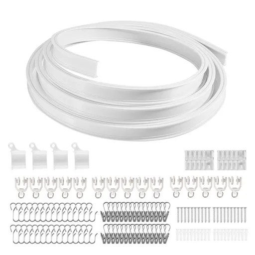 Flexible Bendable Ceiling Curtain Track, Ceiling Mount for Curtain Rail, Room Divider Ceiling Track for Curtains 9.8FT