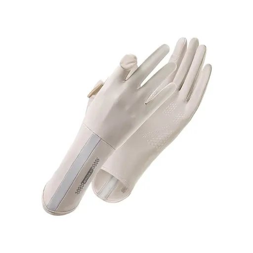 UV Protection Gloves Driving Gloves Women, Full Finger UV Gloves Sun Gloves Sun Protection Gloves Beige
