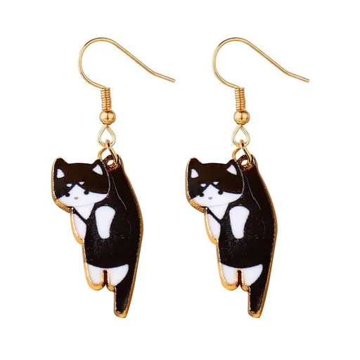 Pairs Cute Cat Dangle Earrings Funny Cartoon Kitten Aesthetic Earrings Birthday Gifts for Animals Cat Lover