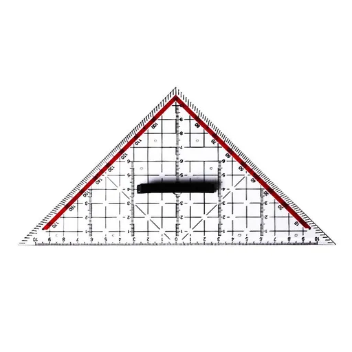 Drawing Triangle Ruler Multi-Function Drawing Design Ruler with Handle Protractor Measurement Ruler Stationery