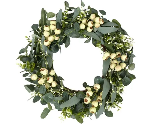 Green Eucalyptus Wreath,Artificial Eucalyptus Leaves Wreath