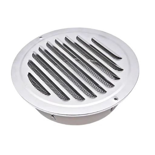 Stainless Steel Soffit Vents, Round Dryer Vent Cover, Louver Air Vent Hood for Wall, Ceiling Mount, Bathroom, Garage, Attic Ventilation