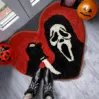 Halloween Faux Cashmere Area Rug - Festive Spooky Decor Floor Mat