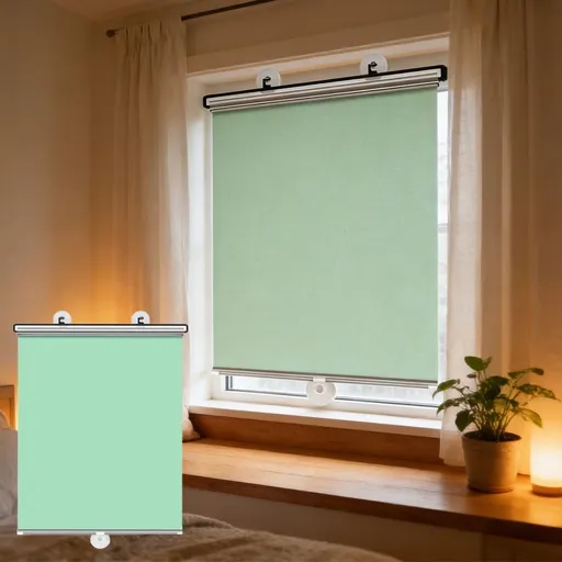 Retractable Window Shade | Portable Sun Blocking Roller Blind for Heat Protection & Privacy | Suction Cup Mount for Car, Home, Office, Kitchen & Bathroom
