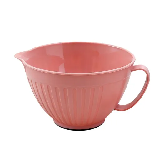 24.5cm ABS Plastic Mixing Bowl With Handle Spout, Deep Prep Batter Bowl For Home Baking Cooking Food Preparation