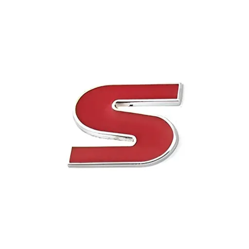 A-Z Alphabet Letters Car Sticker Self Adhesive Auto Badge Emblem 3D Chrome Good - Red S