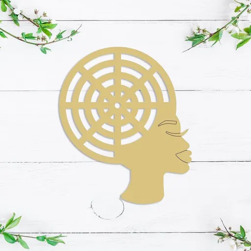 Mothers Day Gifts Clearance! Mother'S Day Diy Wooden Crafts Template Woman Head Wreath Silhouette Template