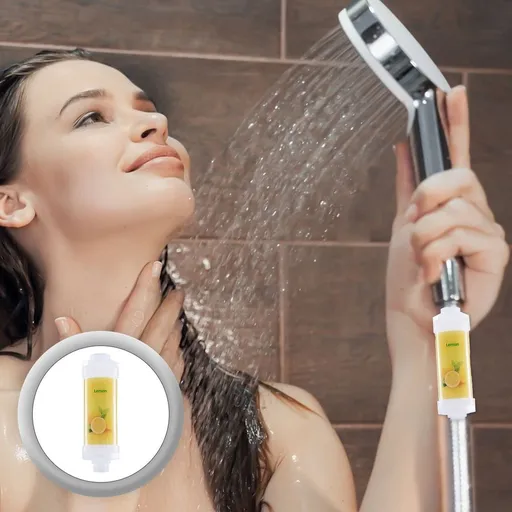 Universal Shower Filter Head Aromatherapy Purifier Water Softener 5.5in Removes Chlorine Fluoride Infused Oil for Hair Skin Spa Rain Handheld Use