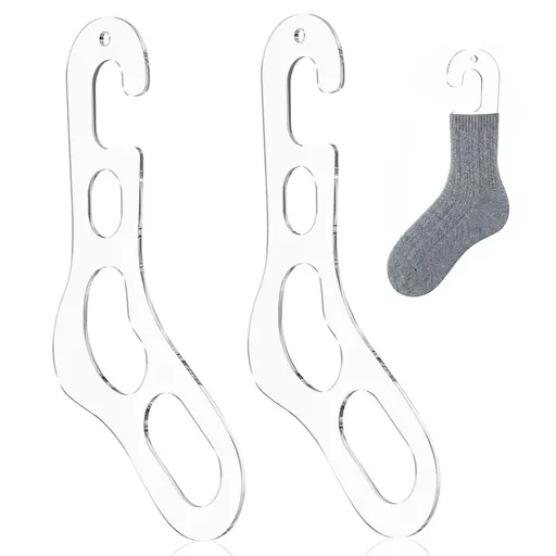 2-Pack Transparent Sock Blockers – Smooth, Polished Surface, 0.12-Inch Thick, Ideal for Knitting & Crocheting Socks