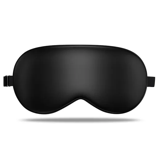 Sleep Eye Mask Blindfold with Adjustable Strap, Soft Eye Cover for Women Men Night Sleeping, Travel, Nap(Black)