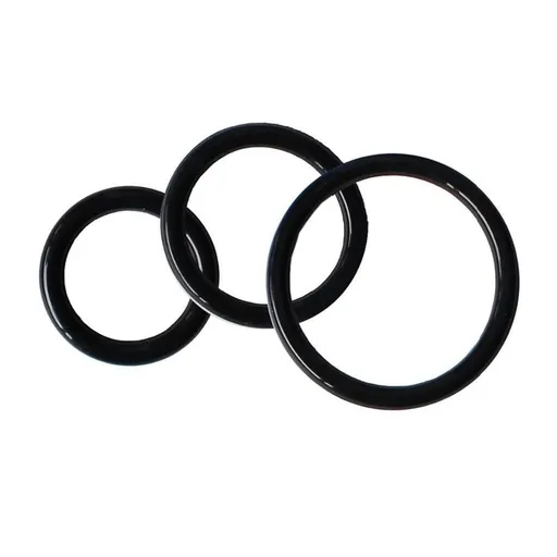 House Of Dasein Stretchy Black Cock Rings Set Ejaculation Delay - Black