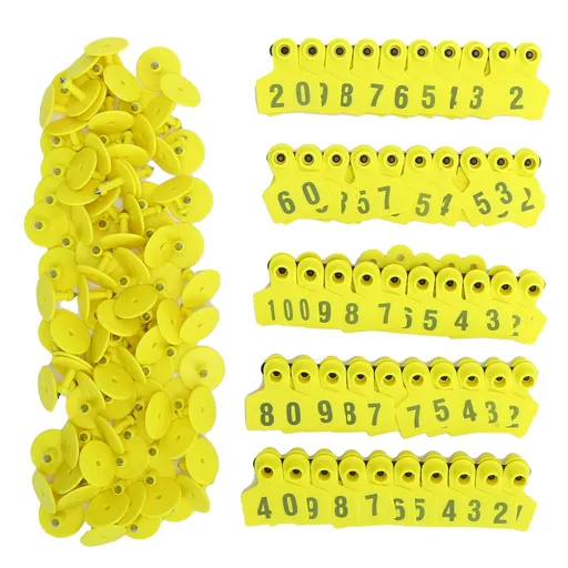 No.001‑100 Farm Pig Ear Tag Livestock Ear Tag Labels Set Poultry Breeding Supplies
