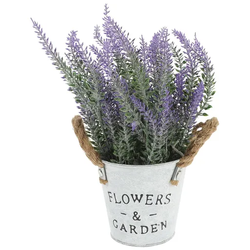 Artificial Potted Flowers Faux Plants Fake Potted Plant Decor Plastic Floral Bonsai for Balcony Patio - Purple