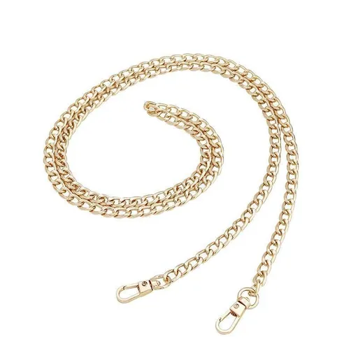 120cm Metal Handbag Shoulder Strap Bag Purse Chain Smooth Replacement Crossbody - Light Gold