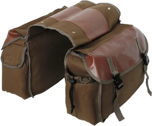 Bike Rack Bag Black Green Khaki Bicycle Panniers Bike Saddle Rear Rack Bag for Grocery Shopping Commuter Cycling Trip (Khaki)