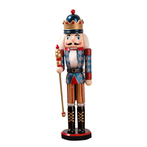 Nutcracker Soldier Ornaments 38cm Nutcracker Figure Wooden Ornaments for Home Christmas Party Decoration New Year Gifts for Children