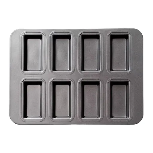8 Cavity Divided Non-Stick Loaf Pan, 1 Piece Cheesecake Cupcake Baking Tray for Oven – Textile, for Baking Divided Cheesecake and Cupcake Loaf