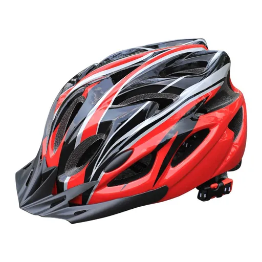 Mountain Bike Helmet Ultra-Breathable Cycling Helmet Integrated Helmet - black and red - Size L59-61CM