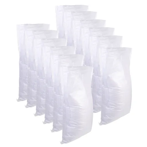 White PP Woven Sandbags for Flood , Home, Garage, Yard, and Outdoor Use
