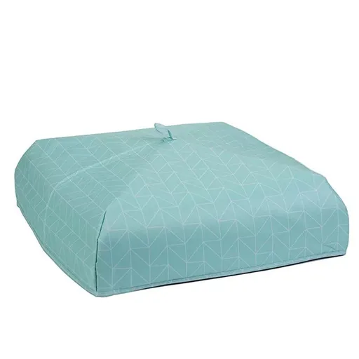 2 Pack Blue Plaid Foldable Thermal Insulated Food Cover (L 36 x 36 x 15cm) - Dustproof & Insect-Proof Kitchen Dish Protector