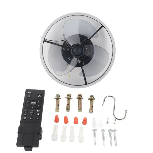 Ceiling Fan Light 6 Speed Remote Control 3 Color LED Ceiling Fan Lamp for Living Room 110V