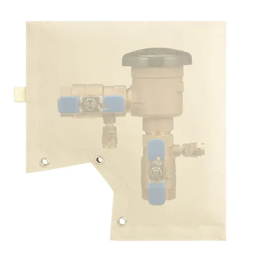 Outdoor Backflow Preventer Cover, Pipe Insulated Pouch for Freeze Protection, Winter Thicken Fabric Sprinkler Valve Insulation Cover for Outside Irrigation Pipe & Water Well Pump (khaki)