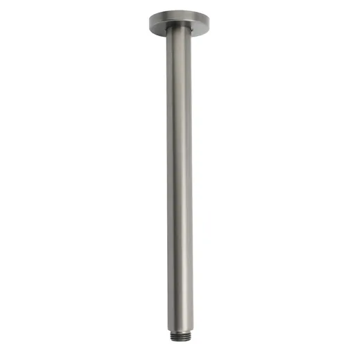 Gunmetal Round 300mm Brass Shower Arm Ceiling Mount Extension Dropper For Head