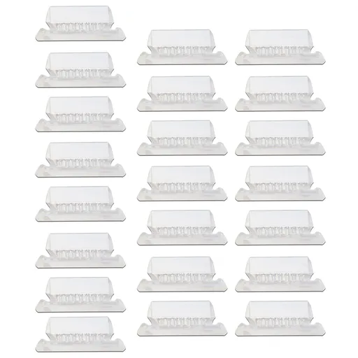 25 Pack Hanging File Folder Tabs, Clear Plastic Label Tabs and Inserts for Filing Cabinets and Office Organization, Clear, 3 in