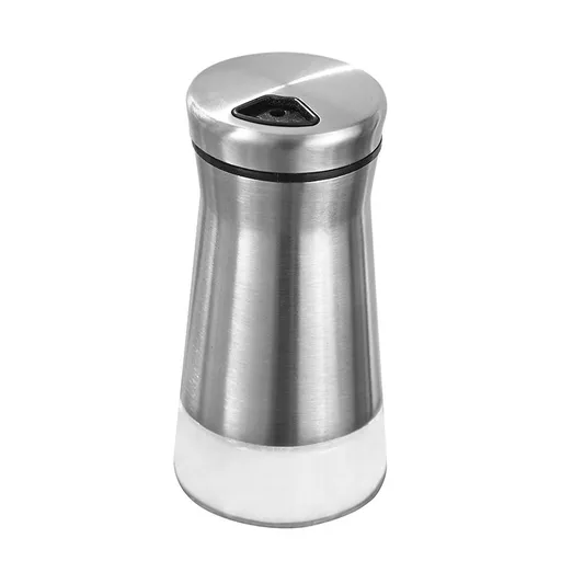 Original Glass Salt and Pepper Shakers Set with Adjustable Pour Holes - Stainless Steel Salt Shaker and Pepper Shaker