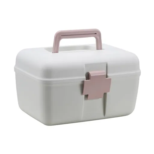 First Aid Kit 2 Layer Medicine Box Portable Emergency Medicine Box for Home Office