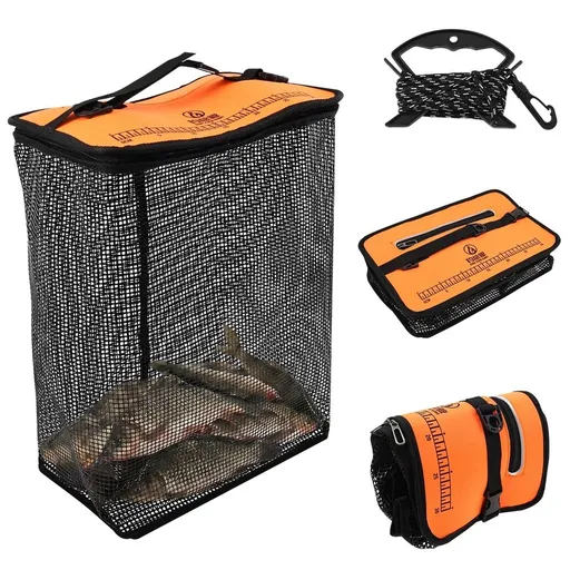 Collapsible Floating Fishing Basket – Large Capacity, Durable Reinforced Edge, Ideal for Freshwater & Saltwater Fishing