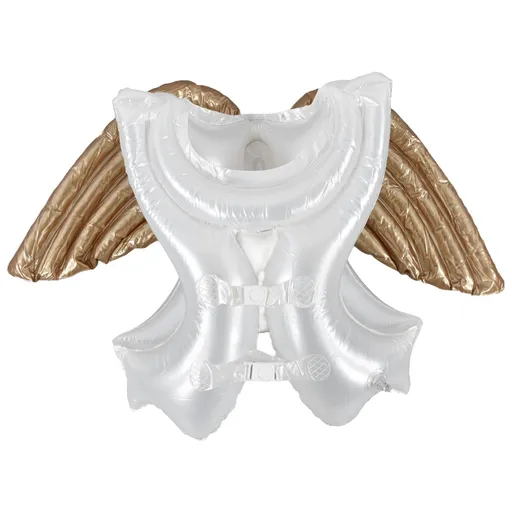 Inflatable Swim Vest Angel Wing Appearance Thickening Environmentally PVC Swimming Jacket for 4‑10 Years Old Child