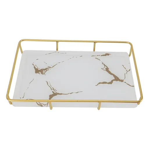 Bathroom Vanity Tray Modern Stylish Anti Slip Kitchen Sink Countertop Storage Organizer L White